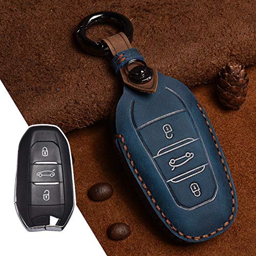 

[CDC] Peugeot-specific generic keychain, key holder, key case, key bag (blue)