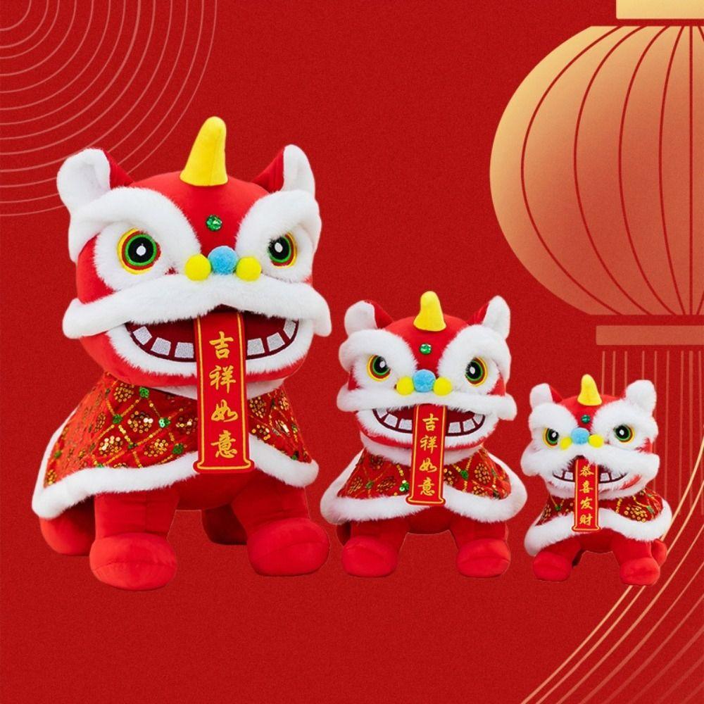 Colorful Sequined Lion Dance Plush Doll Cartoon Cartoon Steed Doll Home Decoration