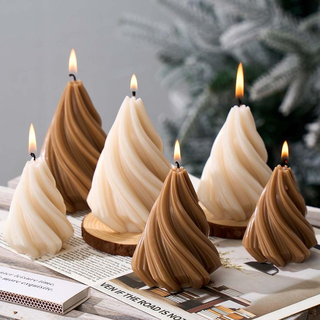 3D Rotating Wave Silicone Candle Mold DIY Taper Scented Candles Soap Molds Plaster Resin Abstract Art Crafts Making Home Decor