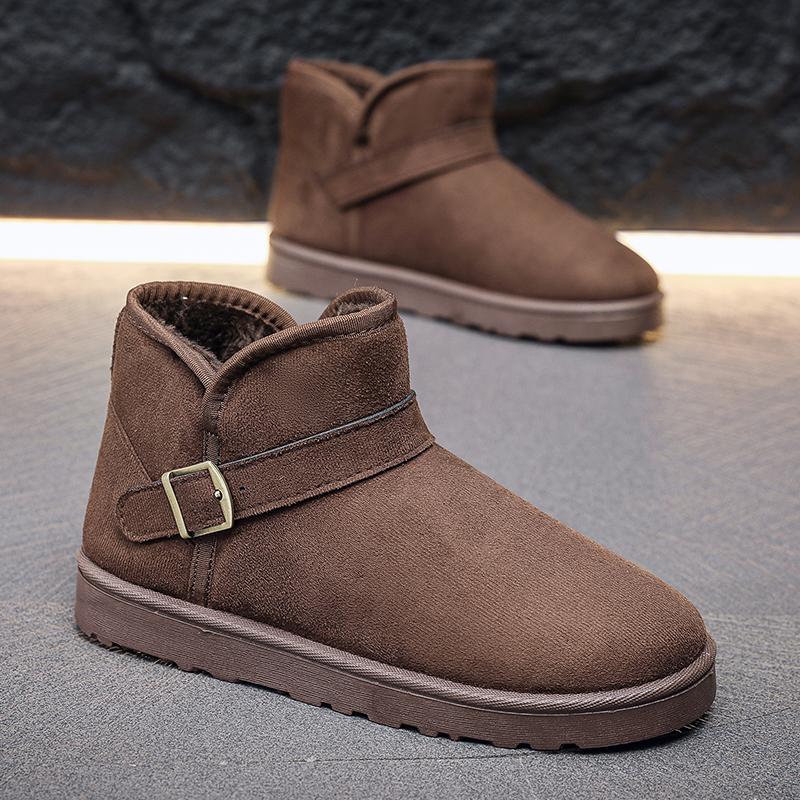 Νέες Ανδρικές Μπότες Χιονιού Χειμερινά Άνετα Βαμβακερά Παπούτσια Ελαφριά Ζεστά Βαμβακερά Παπούτσια Παπούτσια με Χοντρή Σόλα και Φλατ Σόλα για Άνδρες Μπότες για Άνδρες