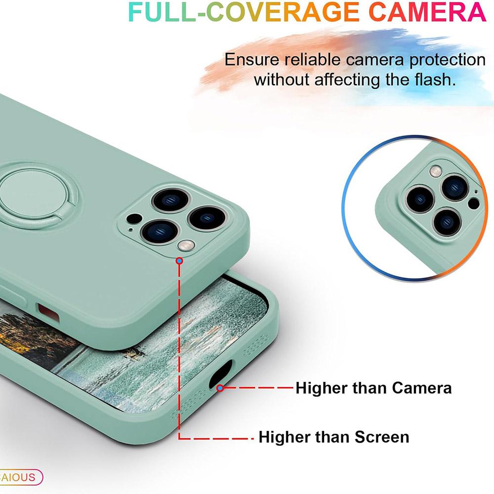 Für iPhone 16 Pro Silikonhülle mit Tragering Ständer Handyhülle