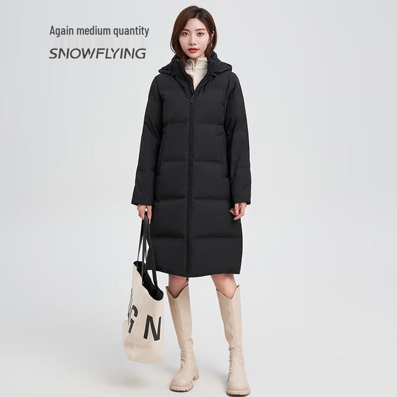 SNOWFLYING Women's Mid-Length Padded Duck Down Jacket