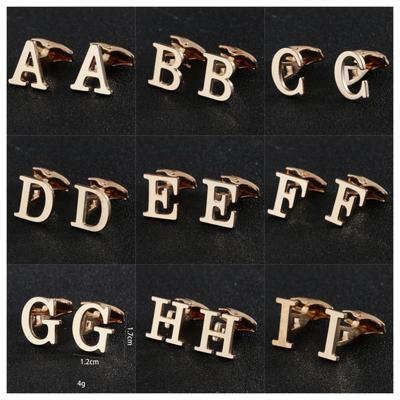 Exklusive goldene Alphabet Manschettenknöpfe für Herren - Elegantes Design für französische Hemden