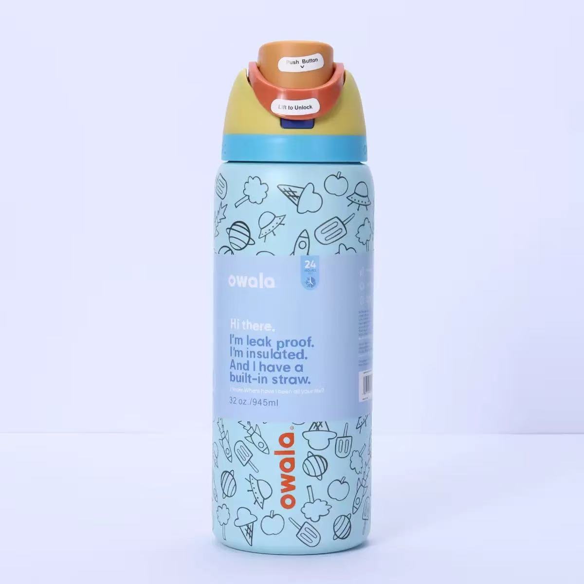 Owala FreeSip Doppelgetränke-Sportflasche 24oz graffiti
