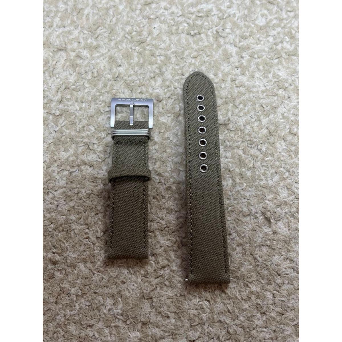 Used Hamilton genuine band khaki lug width 20mm khaki field mechanical 38mm accessories H69439363 Used super good condition