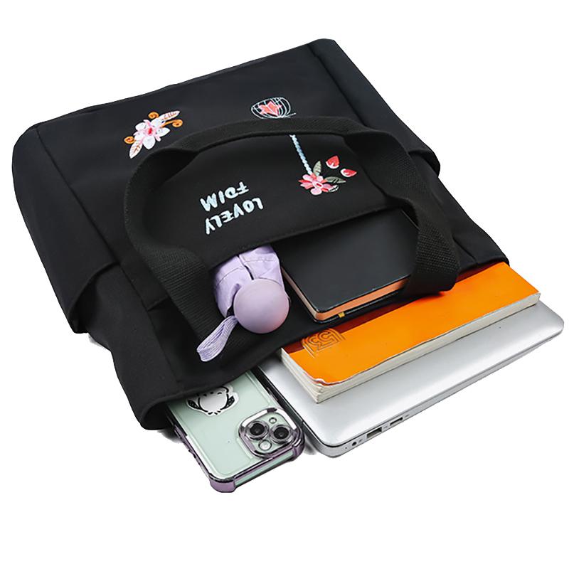 2025 Nouă Modă Geantă de Mână Brodată Capacitate Mare Ușoară Multi-buzunar Geantă de Umăr Leisure Joker Geantă Tote de Călătorie