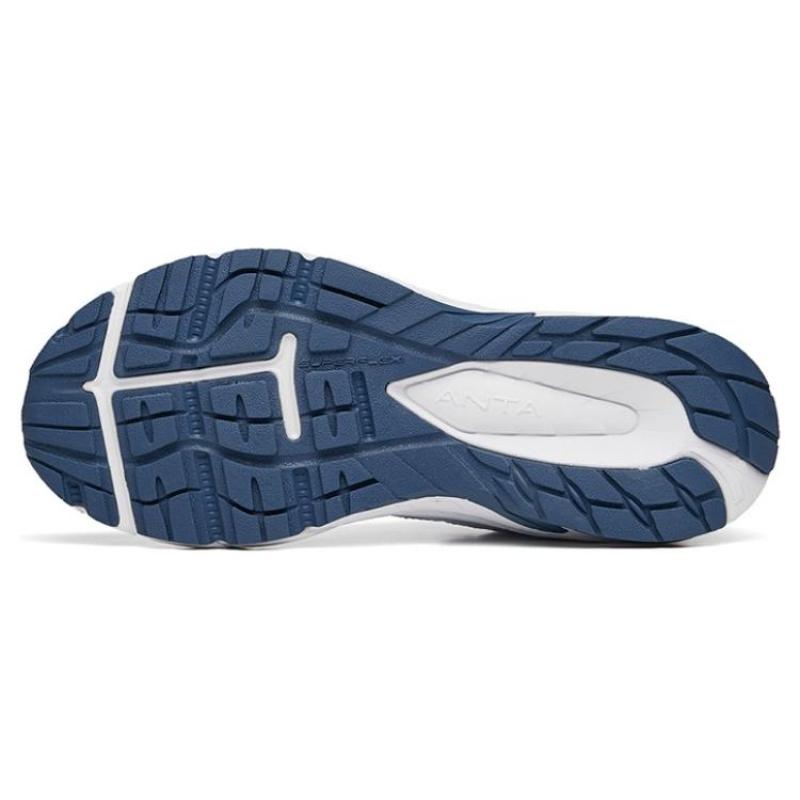 Anta AT952 Anti Slip Wear Resistant Breathable Lightweight Low Top Casual Running Shoes Women's White Silver Blue Sneakers 922235597-2