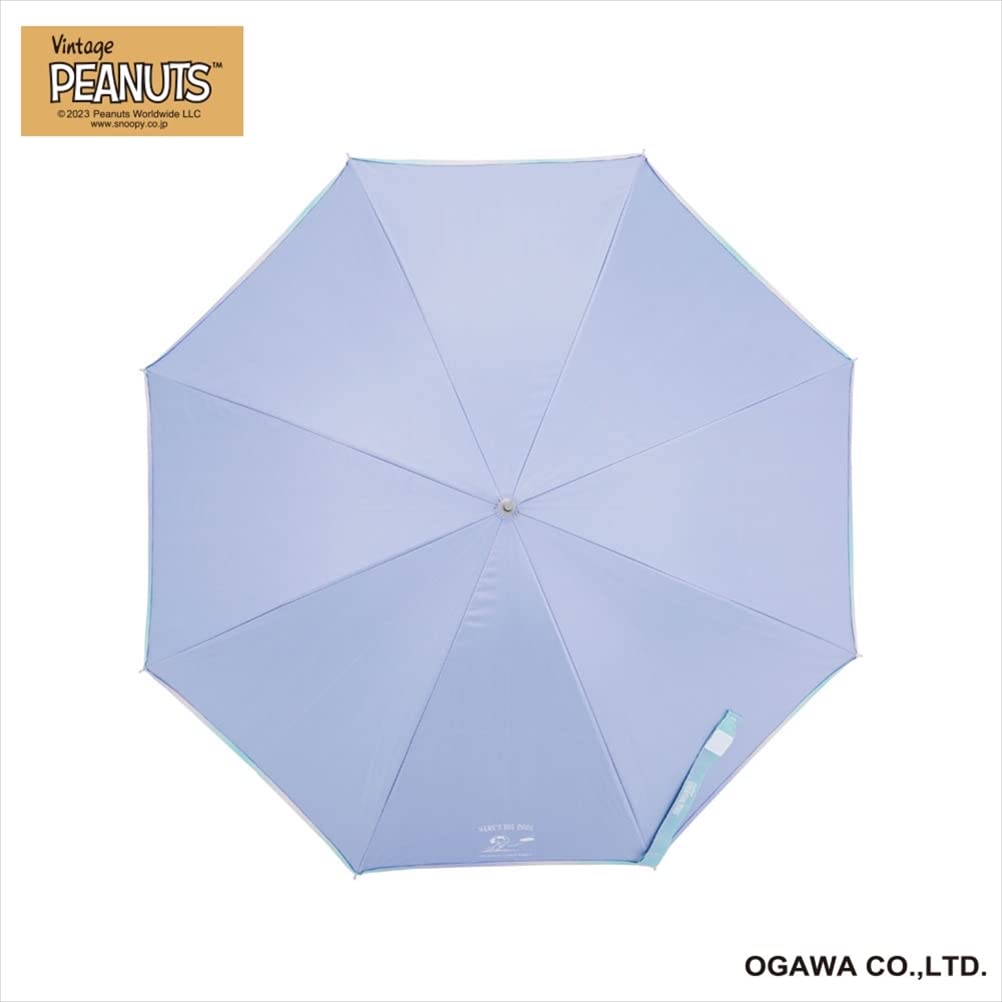 Ogawa Snoopy Parasol for Women, 99.9% UV Protection, Heat-Shielding, Water-Repellent, Peanuts Joe Cool, Purple, 50cm, 8 Ribs, 56179