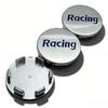 4pcs Racing Letter Logo Emblem Badge Car Wheel Center Caps 51MM Clips 46MM Wheels Hub Cap Rim Hubcaps Dust Cover Car Accessories