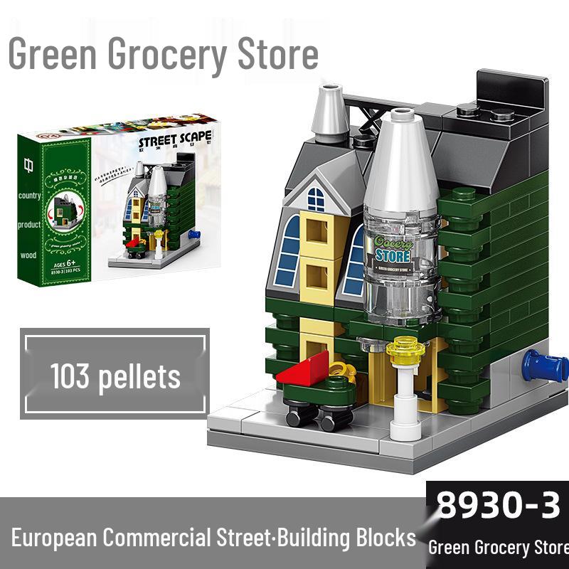 2025 Street Scene Lego-Compatible Architecture Model: Educational Assembly Toy for Kids and Boys