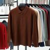 Yalu Men's Casual Long-Sleeve Knitted Polo Shirt
