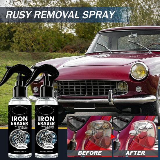 Yousheng Iron Remover Spray for Cars, Rust Remover for Wheels Brake Dust, 120ml Metal Cleaner for Auto Paint, Fast Dissolve Rust Stain
