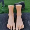 Silicone Female Foot Model with Five-Finger Slippers and Socks for Display and Live Broadcasts