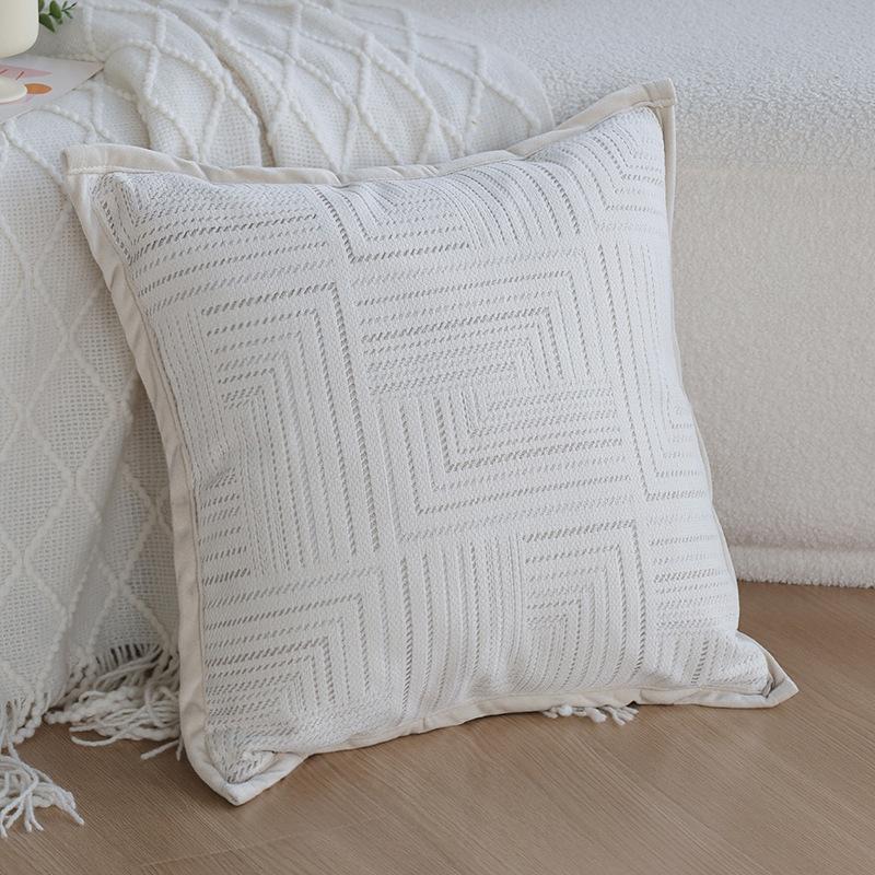 Milk Coffee Color Pillowcase French Cream Style Sofa Pillow Living Room Cushion Bay Window Decorative Cushion