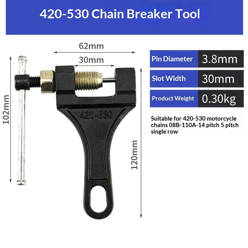 Motorcycle Chain Breaker Portable Chain Link Removal Riveting Separator Tool 1PC for Outdoor Motorbike Roadside Repair