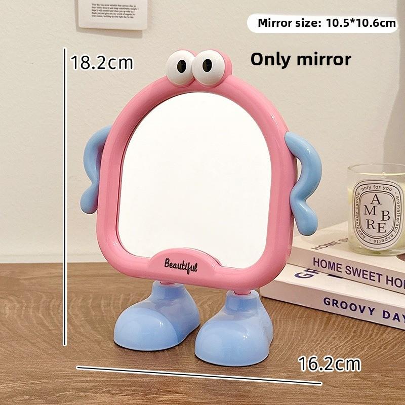 

1pcs Makeup Mirror for Home Bedroom Cute Student Dormitory Desktop Portable High-definition Beauty Mirror рожевий
