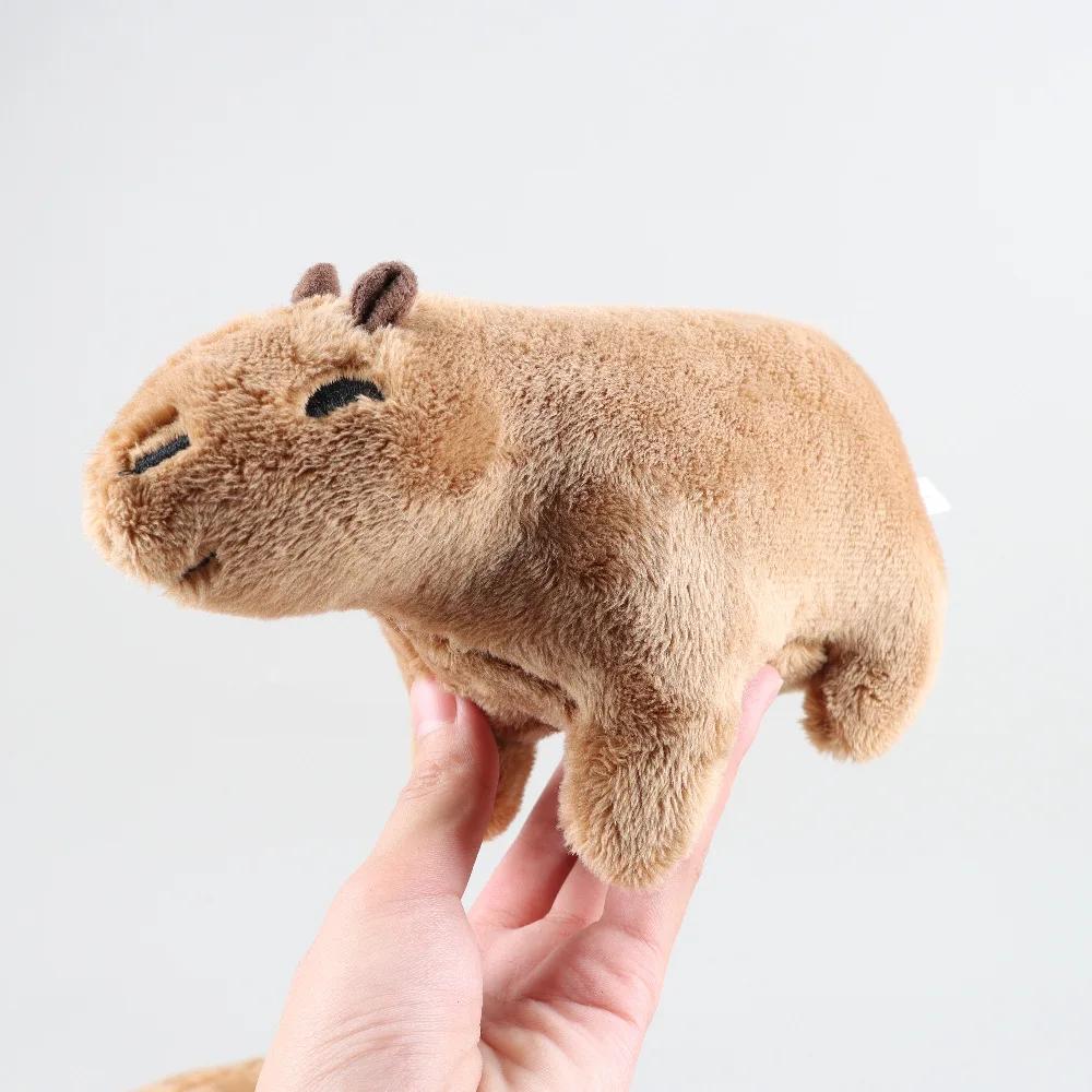 Simulation Fluffty Capybara Plush Stuffed Animals Toy Soft Dolls Real Life Capybara Dolls Kids Toys Peluche Christmas Gift 18cm