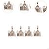4 Pieces Christmas Tree Ornament Snow House Decoration DIY Cute Xmas Decor for Birthdays