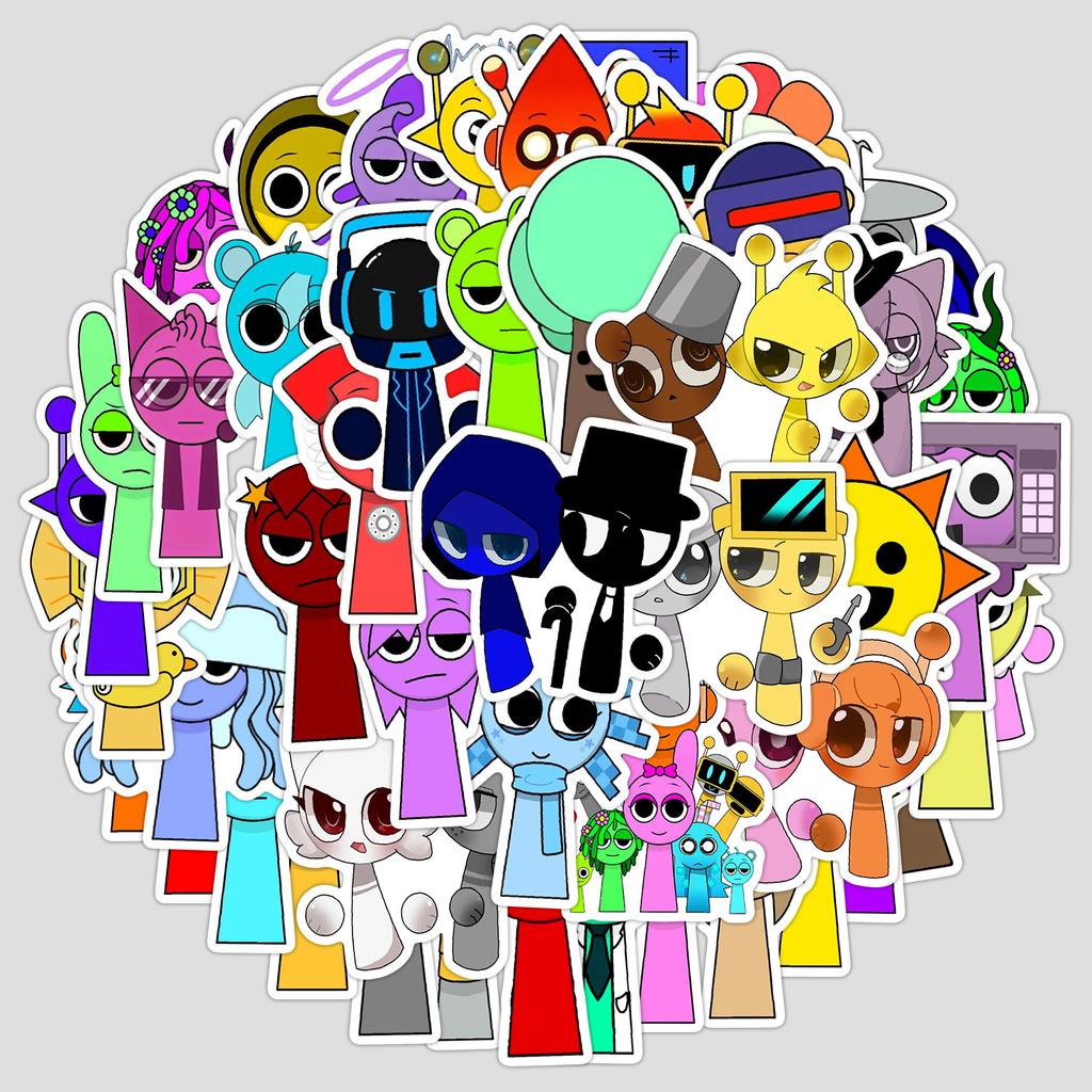 50 Samolepek s graffiti rytmických boxů Kreativní herní samolepky Vodotěsné dekorativní samolepky na kelímek na vodu, mobilní telefon, počítač