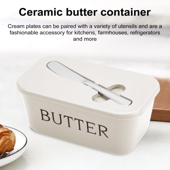 Butter Container Box with Cutter Lid Sealed Cheese Storage Box