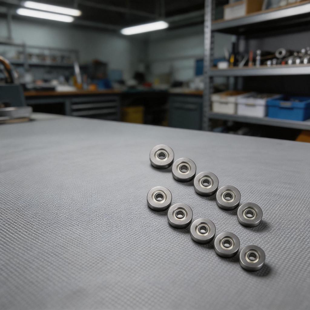 10PCS Carbon Steel V623ZZ Groove Round Bottom Track Pulley Bearings Sliding Rollers for Photography and Fitness