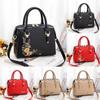 Style Pu Handbag With Embroidered Flowers For Daily Fashion And Casual Outings