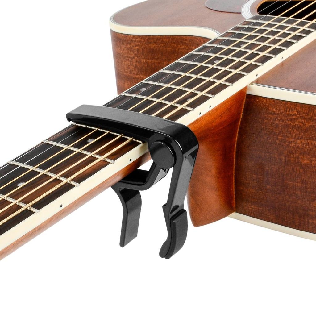Guitar Capo for Acoustic and Electric Guitars Single Handed Capos Black