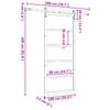 Sliding Barn Door Natural 100 X 208 Cm Solid Pine Wood
