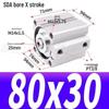SDA Mini Pneumatic Cylinder, High Thrust, Thin Type, Bore Sizes 20/25/32/40/50