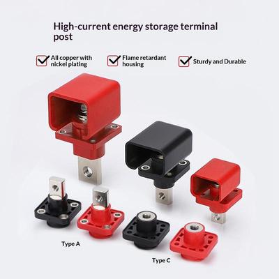 New 1 Set Battery Storage Terminal Post 100A 120A All-Copper Lithium Battery Energy Storage Terminal Battery Connector