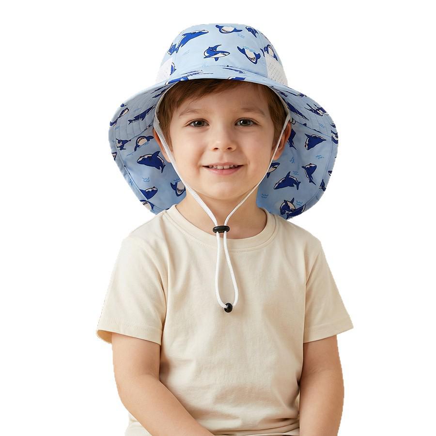 Children's Breathable Sun Hat with Detachable Face Cover for Outdoor Travel & Mountaineering