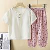 Baby Boy Summer Outfit Set With Ice Silk Fabric For Toddler Kids Casual Wear