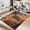 1PC Map Compass Non-Slip Floor Carpet Compatible for Office&Living Room&Bedroom&Dining Room - Flat- Soft & Pattern, Vibrant Colors-W278
