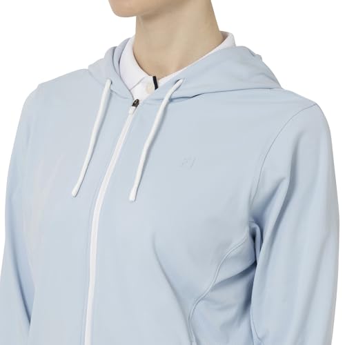 FootJoy Skyway Women's Golf Mid-Layer Side Mesh Long Sleeve Full-Zip Hoodie, Size M (FJW-S25-M04, 34867-M)