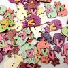 100x Handmade 2 Holes Cat Shape Sewing Making DIY