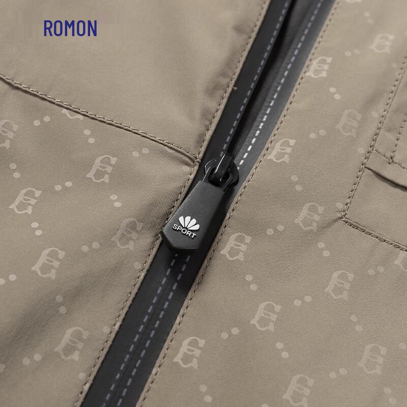 Romon Men's Business Casual Detachable Hood Jacket