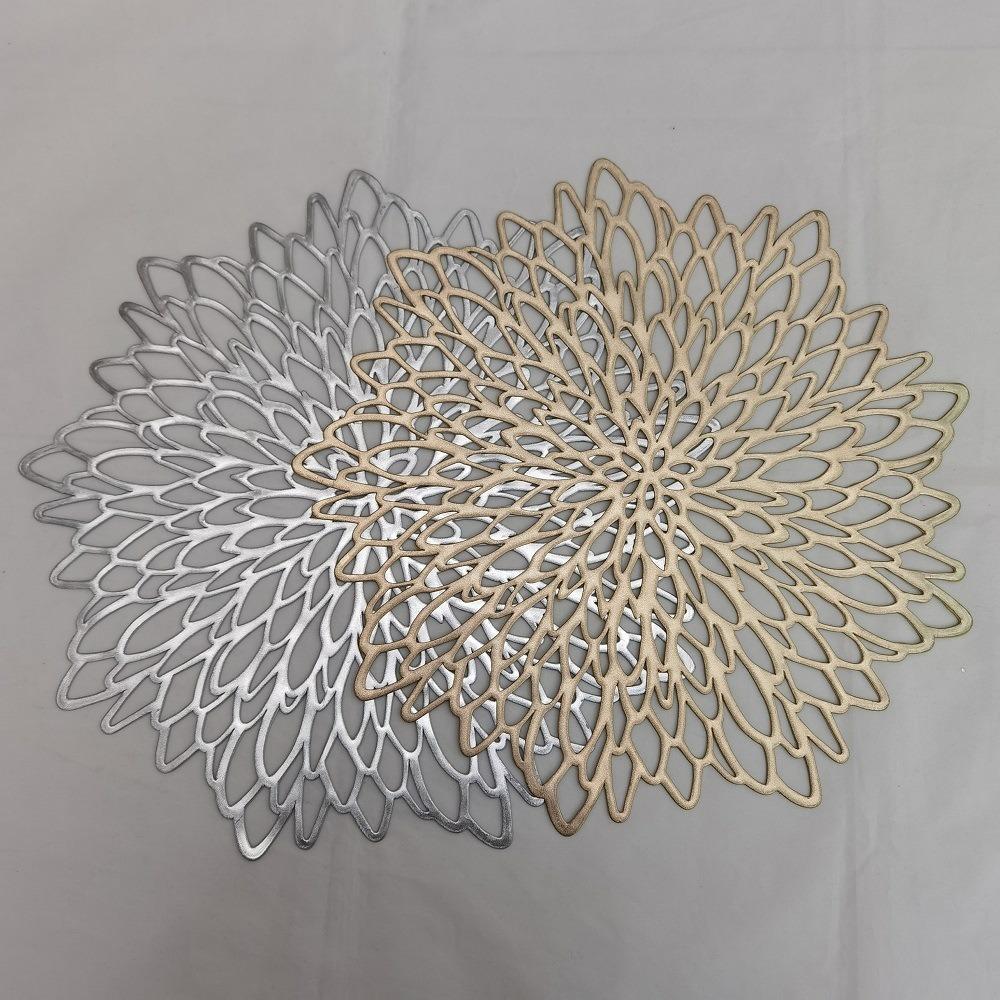 Home Decor Bowl Mats Flower Design Pads Washable Hollow Pad Placemat