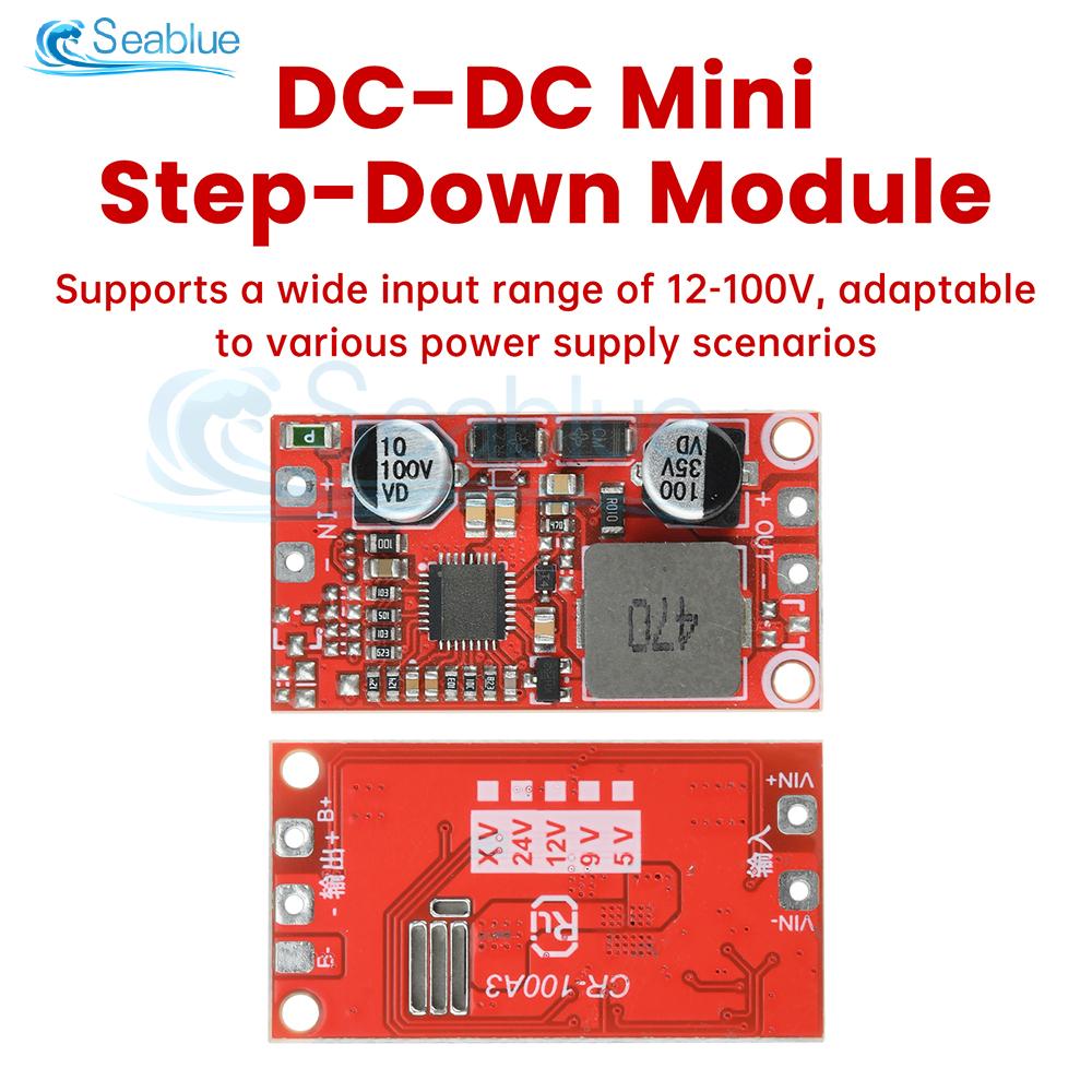 DC-DC Buck Converter Step Down Power Supply Module 12-100V to 5V/12V 3A Voltage Regulator For Solar Industrial Electric Vehicles