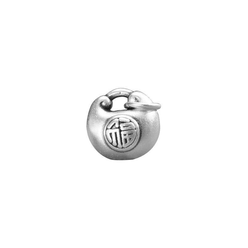 Chubby Fu 999 Sterling Silver Pendant with Woven Rope Bracelet/Necklace - Handmade DIY Silver Jewelry