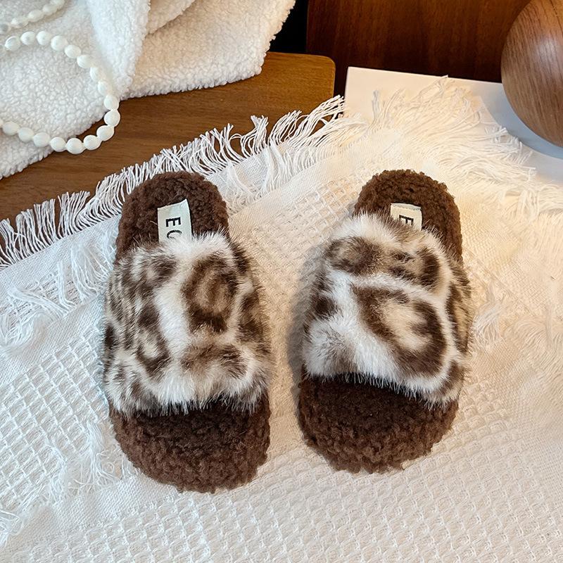 

Детские плюшевые тапочки-принцессы с мультяшным принтом - Стильные, теплые осенне-зимние хлопковые домашние тапочки Size 27, 16.5cm inner length