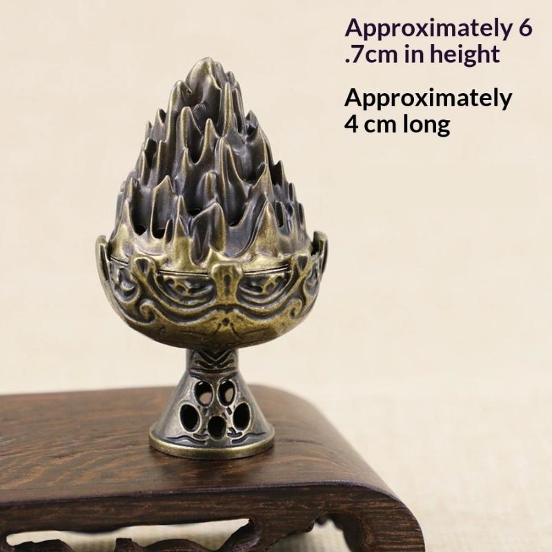 

Boshan Incense Burner Tabletop Ornament Home Office Decor Collectible Creative Portable Small Home Burner A1