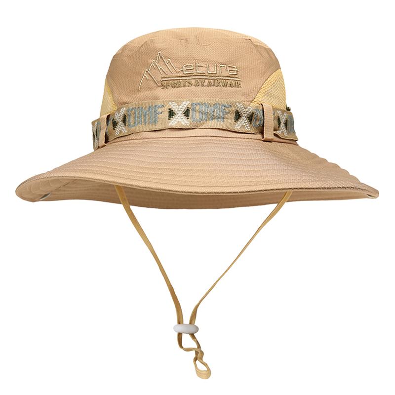 Unisex Summer Wide Brim Waterproof And Quick-Drying Panama Caps Outdoor Visor Bucket Hats Mesh Breathable Sun Protection Hat