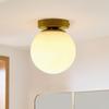 Metal Dual Ring Crystal Flush Mount Ceiling Light, for Hallway Light Fixture Ceiling Flush Mount (6" White)