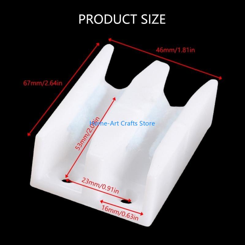 Y3NA Sliding Shower Door Bottom Guide Plastic Shower Door Track Guide Bottom Sliding Glass Replacement Parts Easy To Install