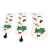 3PCS Golf Club Head Cover PU Waterproof Bird Pattern Golf Head Cover for Driver Fairway Hybrid