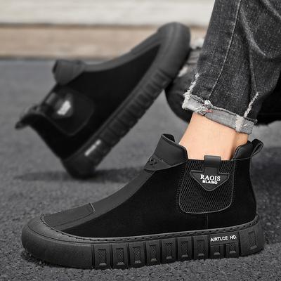 Herren Klassische Lederstiefel Outdoor Mode Chelsea Boots Stiefeletten Englische Arbeitsstiefel High Top Sport und Freizeit Bequeme Schuhe