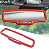Car Interior Rearview Mirror Cover Trim Frame For Chevrolet Camaro 2012-2015 Red