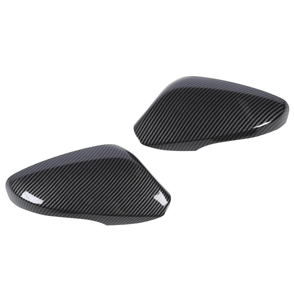 1 Pair Rearview Mirror Cover Cap Left Right Carbon Fiber Look High Strength Protective Side Door Mirror Cover for