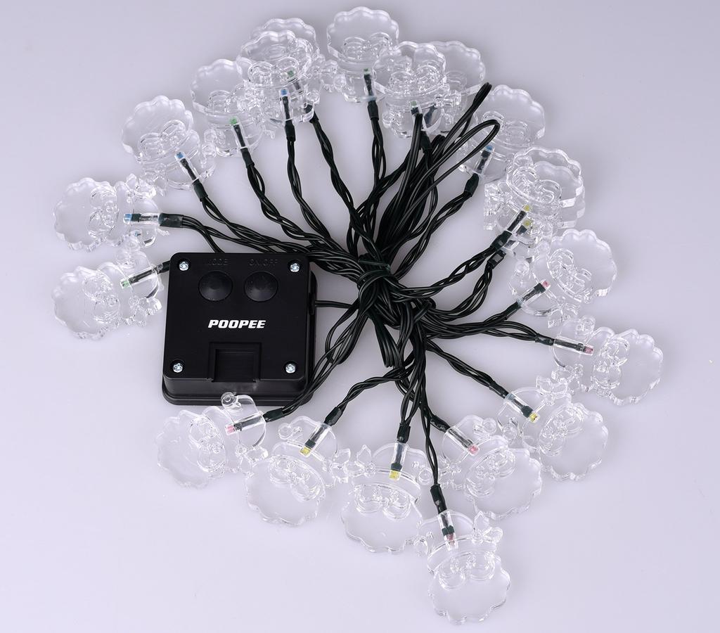 LED String Lights with Light Garden Christmas 30 Flashing Auto Tree Santa Claus Solar-Powered Built-in Sensor, Waterproof, Lights, Lights, LEDs, 6m,