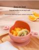 Portable Anti-Spill Baby Elephant Snack Bowl - Silicone Food Storage & Fruit Cup.